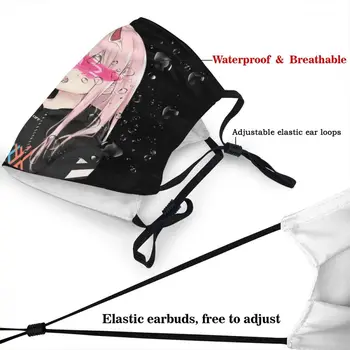 Darling In The Franxx są zmywalni Adult Unisex Mouth Face Mask Zero Two Anti Dust Haze Protection Cover respirator usta-муфель