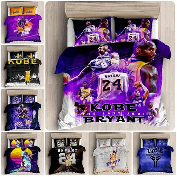 Darmowa wysyłka Panna gwiazda koszykówki Kobe Bryant 3D koc kołdra Doona Cover Set Single Double Queen King Print