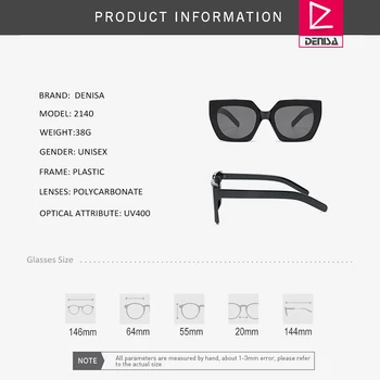 DENISA Cat Eye okulary Kobiety 2020 nowy przyjazd moda vintage okulary Kobiety frezowana rama odcienie dla kobiet UV400 G2140
