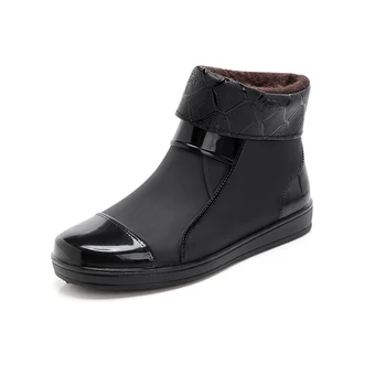 Deszczowe buty moda męska krótka rurka, przeciwpoślizgowa odporna na zużycie guma buty wodoodporne kalosze kuchnia wodoodporne buty robocze