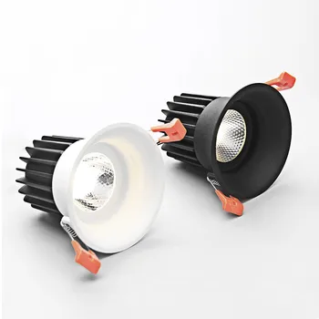 Dimmable przez cały zagłębiony COB LED Downlights 9W12W15W LED lampa sufitowa w tle malarstwo reflektory AC220V/110V oświetlenie wewnętrzne