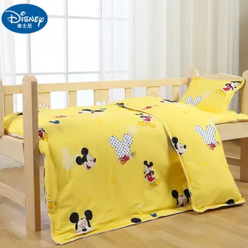 Disney new Yellow bawełna noworodka zestaw pościeli łóżeczko dziecięce Myszka Miki dzieci mat pokrywa kołdrę poszewka dla dziecka