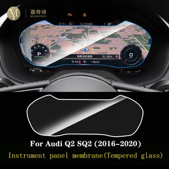 Dla Audi Q2 SQ2 2016-2020 samochodowy wnętrze deska rozdzielcza membrana ekran LCD szkło hartowane folia ochronna anti-scratch