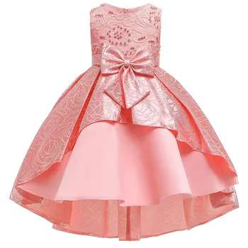 Dla dzieci sukienki dla dziewczynek kwiatowy łuk paczka odzież Dziecięca Bajeczne urodziny suknie ślubne dla dziewczyn dla dzieci księżniczka Custumes