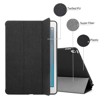 Dla iPad 2017 Case, WOWCASE Magnetic Smart PU Leather Ultra Slim Tri-fold Stand Tablet Cover For New iPad 2018 9.7 inches Coque