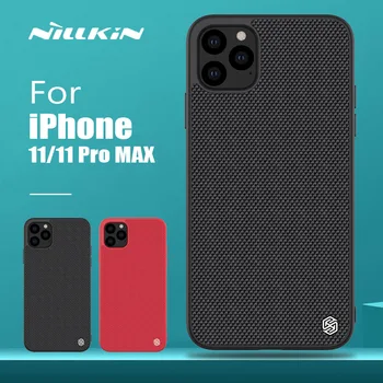Dla iPhone 11 Pro Max XR XS X Case Nillkin 3D teksturowane nylonowa pokrywa tylna Soft Touch Edge case do telefonu iPhone XS Max X Hard Case
