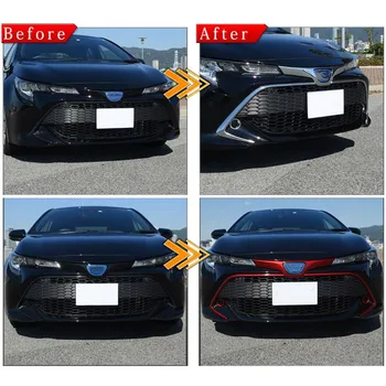 Do 2019 Toyota Corolla E210 Sport Hatch Auris hatchback ABS Chrome Car Front Center Grille Gird Stripe Trim cover