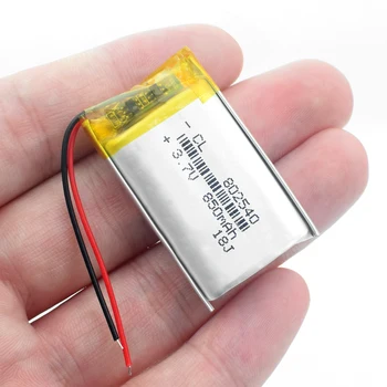 Dostawa litowa bateria litowo polimerowa bateria 802540 850 mah 3.7 v do MP3 MP4 MP5 GPS PSP MID zestaw słuchawkowy Bluetooth