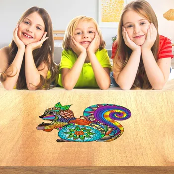 Drewniane puzzle unikalny kształt części 3d puzzle jest prezent dla dzieci i dorosłych środowiska zebrać zabawki edukacyjne