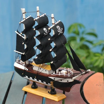 Drewniany Wystrój Domu Ręcznie Żeglarstwo Europejski Prezent Łódka Żaglówka Biuro Stacjonarne Miniatury Model Statku Zabawka Dzieci