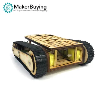 Drewniany гусеничное podwozia czołgu tropi omijanie przeszkód inteligentny samochód Wali Maker edukacja hands-on DIY kit