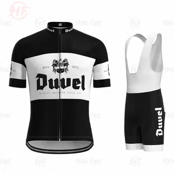 Duvel MEN cycling jersey set black pro cycling team clothing 19D gel oddychającym pad MTB ROAD MOUNTAIN bike wear racing clothe