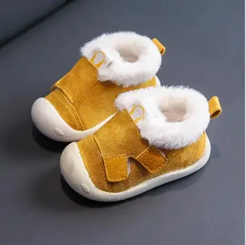 Dziecko dziecko buty zimowe ciepłe pluszowe dla dzieci pierwsze chodziki rakiety śnieżne odkryty wygodne wyściełane dno antypoślizgowe buty dla Dzieci