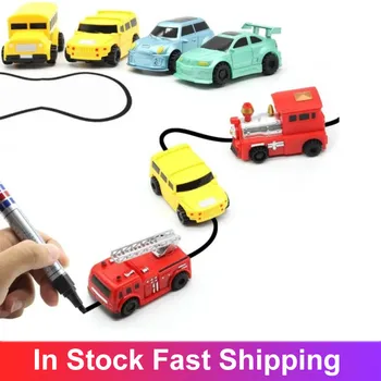 Długopis Indukcyjny Samochód Ciężarowy Przestrzegać Wszystkich Czarna Linia Utwór Mini Samochód Inżynieria Zabawki Edukacyjne Zabawki Dla Chłopców Baby Boy Prezent Samochód Zabawka