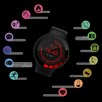 E3 Smart Watch Men IP68 Wodoodporny Pełny ekran dotykowy pasek silikonowy Relogio SmartWatch dla Android IOS sportowe fitness zegarek