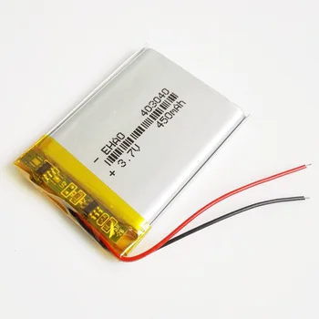 EHAO 403040 3.7 V 450mAh li-polimerowy akumulator LiPo bateria do odtwarzacza Mp3, DVD, E-book zestaw słuchawkowy bluetooth