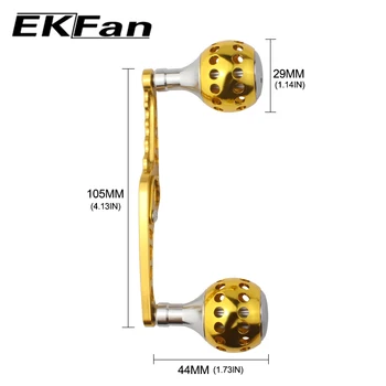 EKFan 105mm Length 8*5mm Hole S-shaped Fishing Handle For Daiwa Bait Casting Water-drop Drum-wheel Jig Reel
