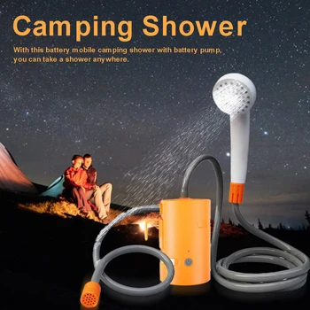 Elektryczny Prysznic Przenośny Akumulator Mobilna Pompa Do Kąpieli Odkryty Camping Prysznic Do Oczyszczania Wody Kwiat Samochodu