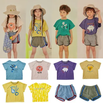 EnkeliBB Toddler Chłopcy Dziewczęta Casual T-Shirt Modny Design Bawełniane T-Shirty Dzieci Kreskówka Piękny Szablon Top Letnie Ubrania Dziecka