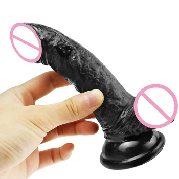Erotyczna zabawka czarny wibrator dla kobiet ogromny dildo z przyssawką seks towary bez wibratora damska masturbacja G Spot Stimulate SexToy
