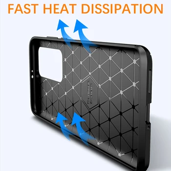 Etui do telefonu Huawei P40 Pro Plus Case Cover Carbon Fiber Soft TPU Silikonowy odporny na wstrząsy etui do Huawei P40 Pro+ Pro Plus 5G