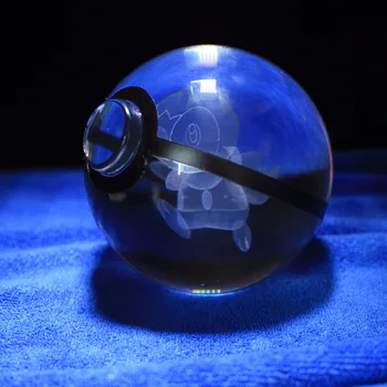 Fajne 3D laser Пиплуп pociąg kryształowej kuli prezenty jako ozdoba pokoju dziecięcego