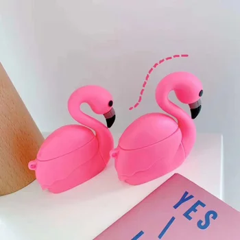 Fajne etui dla słuchawek do Airpods 2 Pro Case ładny różowy pokrowiec silikonowy Flamingo dla Apple Airpods 2 Pro 2020 Cover