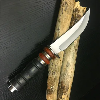 FD28 8Cr13mov ostrze 58HRC kolor drewnianą rączką polowanie stałym ostrzem nóż odkryty camping narzędzie przetrwania taktyczne noże