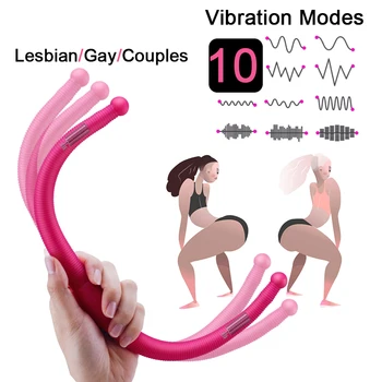 FLXUR seks podwójne dildo wibrator G Spot pochwy, prostata stymulator łechtaczki wibratory dupy masturbator analny sex zabawki dla lesbijek
