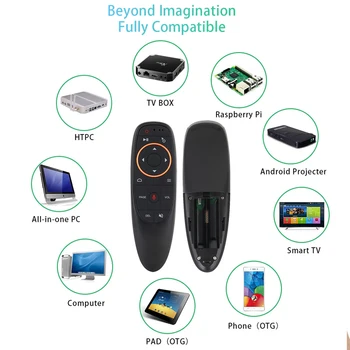 G10 Air Mouse Remote Control 2.4 GHz Voice Control Wireless Google Mikrofon USB Receiver Gyro Sensor AI Fr Smart Android TV BOX