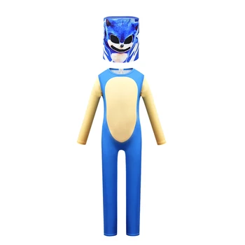 Gra figurka zabawki Sonic Hedgehog odzież dla chłopców kombinezon, Maska Halloween kostiumy cosplay anime Disfraces dzieci