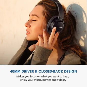H7 stereo bezprzewodowy zestaw słuchawkowy dla Mpow na ucho słuchawki Bluetooth z mikrofonem super długie 15 h Playtime słuchawki bezprzewodowe
