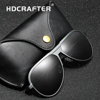HDCRAFTER marka męski aluminium magnez okulary HD spolaryzowane UV400 lustro męski jazdy okulary dla mężczyzn Oculos de sol G9828