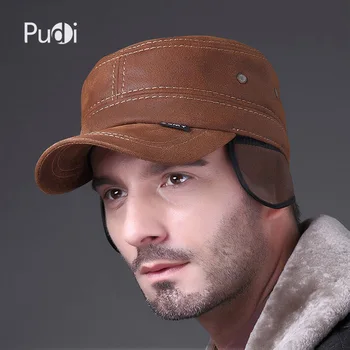 HL019 skóra naturalna moda czapka z daszkiem skrzynia kapelusz / czapka 2020 nowy męski marki Armia nubuk skórzana czapka kapelusz