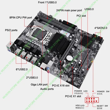 HUANANZHI X58 1366 M-ATX płyta główna z procesorem Xeon CPU E5 X5675 3.06 GHz Big Brand 16G RAM 2*8G REG ECC kupić komputer PC Parts DIY