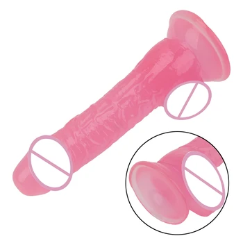 IKOKY miękki galaretki fałszywe penis G-spot, orgazm, seks zabawki realistyczne dildo dla kobiet ogromny wielki penis z przyssawką analny korek analny