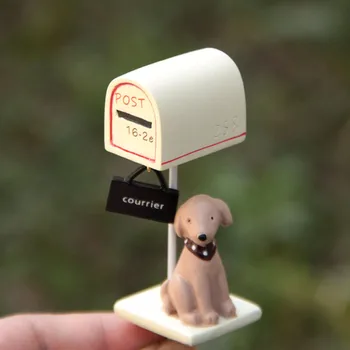 Indeks pies skrzynia przewodnik miniaturowy bajkowy ogród w domu, domu ozdoba mini craft mikro krajobrazu dekoracje DIY akcesoria