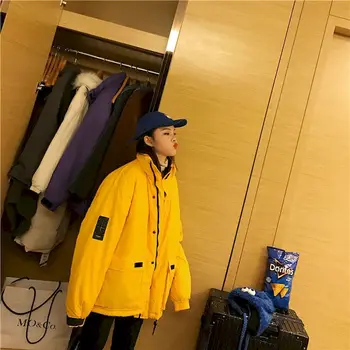 INS jacket goth preppy winter clothes cotton thicken topswoman jacket plus size clothing coat koreański styl young 2020 fashion