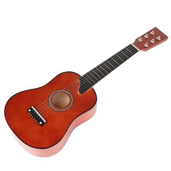Irin 25 calowy Lipa akustyczna 12 sposobów, 6 sekcję ciągu gitara z kilofem i strunami dla początkujących dzieci kawowego koloru