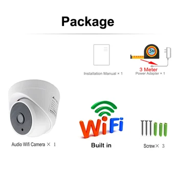 JIENUO IP Camera WIFI Video Surveillance Security Camera Cctv Audio Infrared Cam P2P HD Wireless HD 128G Ip 5mp Cam Home Securit