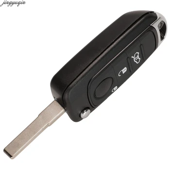 Jingyuqin Remote Car Key Case Shell dla Fiat Egea Tipo 500X nieobrzezanego ostrzem SIP22 3/4 przyciski, klapki, składany pilot