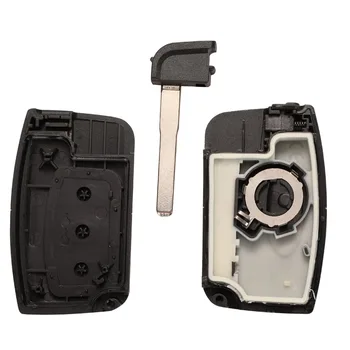 Jingyuqin Remote Car Key Shell dla Ford Focus Mondeo Galaxy S-Max C-Max Kuga 2016+ 3 przyciski Smart Keyless Entry obudowa