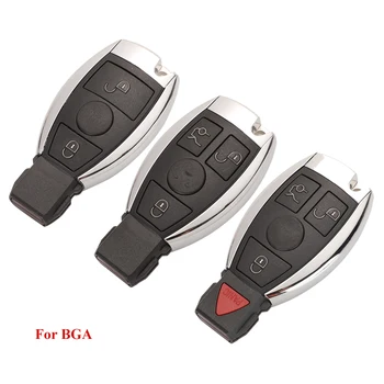 Jingyuqin Smart Remote Key Shell Fob dla Mercedes Benz Year 2000+ obsługuje oryginalne NEC i BGA 2/3/4 przyciski Key Case wymiana