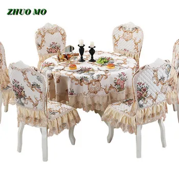 Joh MO chenille obrus luksusowy Europejski stół pokrywa do dekoracji domu, krzesła poduszka pokrywa okrągłe obrusy
