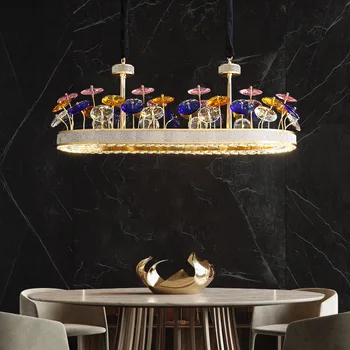 K9 Crystal luksusowe led, żyrandole do salonu, holu willi kreatywne oświetlenie lampy wiszące postmodernistycznej duży żyrandol art