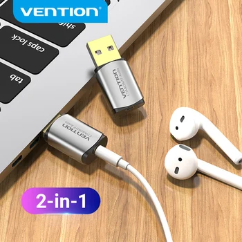 Karta dźwiękowa Vention interfejs audio USB Zewnętrzna karta dźwiękowa USB adapter 3,5 mm do laptopa głośnik PS4 słuchawki USB mikrofon karta Dźwiękowa