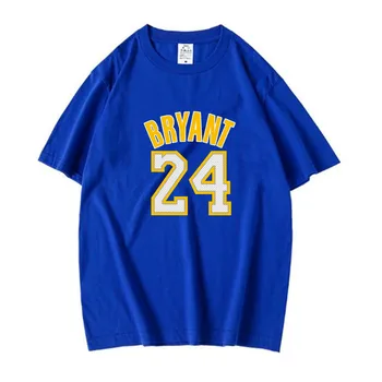 Kobe Bryant Nr 24 T-Shirt Nowa Moda Uliczna Hip-Hop T-Shirt Mężczyźni Kobiety Harajuku Koszulki List Print Tee Para Topy