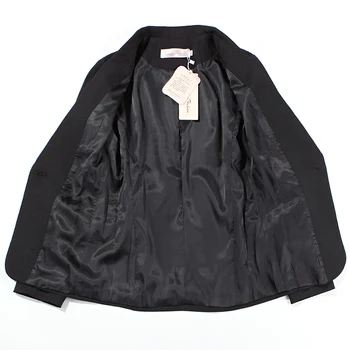 Kobiecy garnitur wysokiej jakości czarny jeden przycisk marynarka garnitur slim spodnie zestaw 2019 jesień dwuczęściowy kostium stroje Lady strój biuro