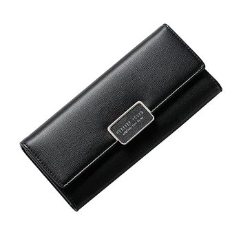 Kopertówka torebki Lady zamek portmonetka Trifold posiadacze kart kredytowych sztuczna skóra stałe luksusowe długie torebki kobiety portfel damski