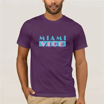 Koszulka męska logo Miami Vice koszulka męska drukowanie rękaw t-shirt trend